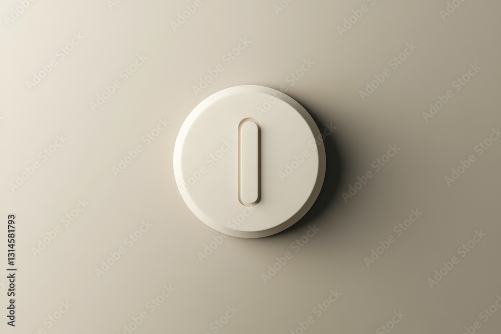 Poster Minimalist power button icon on a neutral background with ample text space for accessibility and design purpose