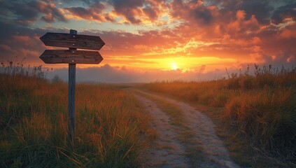 Sunset in the countryside