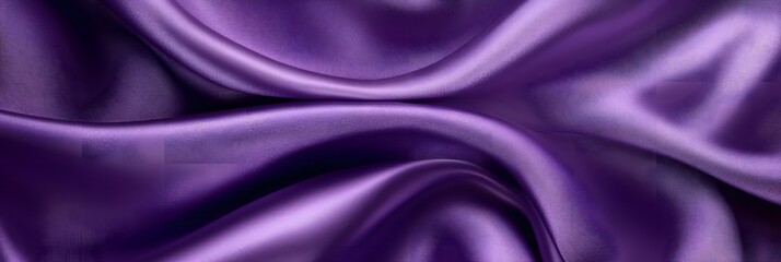 Obraz premium A close-up shot of purple satin fabric, with graceful folds and shimmering textures