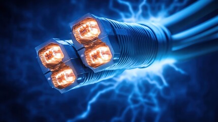 Electric veins of the future, pulsing with raw energy.