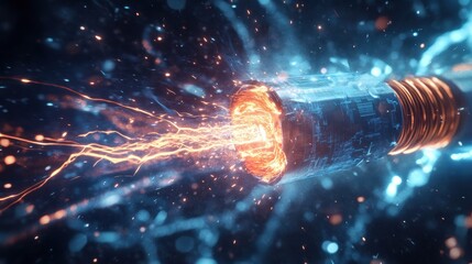 Electric veins of the future, pulsing with raw energy.