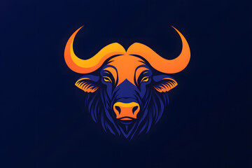 Majestic Bull: Graphic Design, Wild Animal Art, Horns, Strength, Power