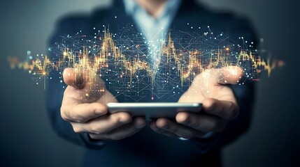 Innovative data visualization techniques digital space technology modern close-up enhancing user experience