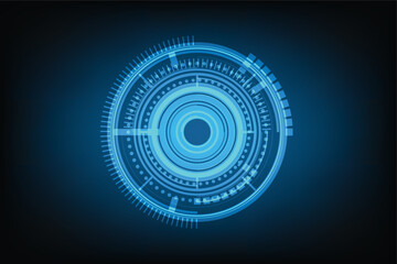 Ui HUD screen tech system futuristic cyber technology concept, Vector Illustration