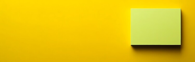 Fototapeta premium a single sticky note stands out against a vibrant yellow background, its presence creating a sense of simplicity and focus