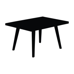 Table  Silhouette vector illustration 