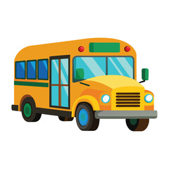 A bright yellow school bus ready for students transportation