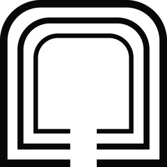 Logo silhouette vector style with white background