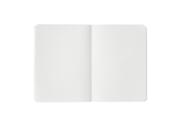 Clippings of a white notebook photographed from an overhead angle