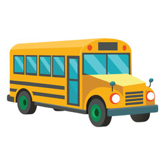 A Classic Yellow School Bus Illustration for Children Transportation