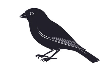 Bird Silhouette: Elegant Avian Artwork,  Nature's Beauty Captured Simply