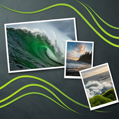 Naklejka premium collage of photos