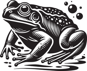 frog vector illustration, frog logo vector, frog vector icon, frog Silhouette vector isolated on white background