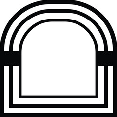 Logo silhouette vector style with white background