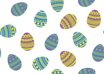 Seamless pattern easter eggs abstract ornament
