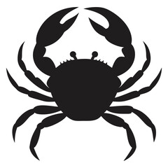 vector illustration of a crab silhouette