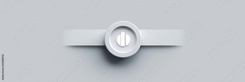 Poster Minimalist design featuring a large power button icon emphasizing accessibility and usability with ample text space