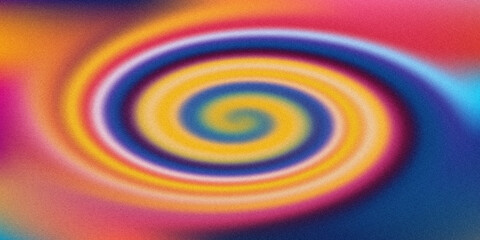 Vibrant Rainbow Spiral: A Mesmerizing Blend of Colors in a Hypnotic Circular Pattern