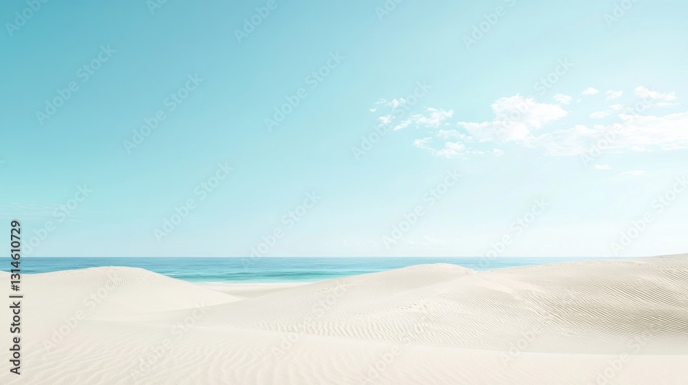 Aufkleber spacious beach view with soft sand dunes and clear blue sky perfect for relaxation and enjoyment dur
