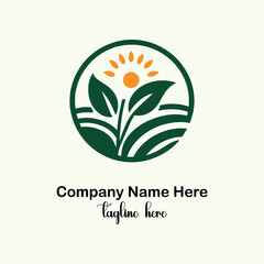 Fototapeta premium agriculture logo design 