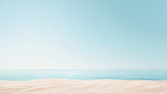 Spacious beach view with soft sand dunes and clear blue sky ideal for relaxation and escape from daily life