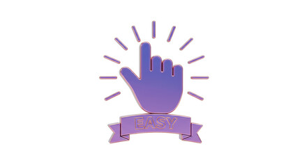 Isolated Hand Pointing with Easy Banner