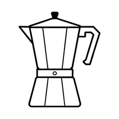 Coffee maker line art illustration