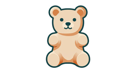 Isolated Cartoon Teddy Bear Toy