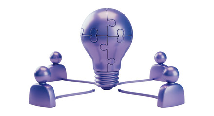 Isolated Lightbulb Puzzle with Surrounding Figures