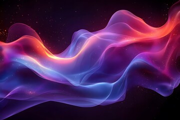 Fototapeta premium Vibrant Abstract Waves of Colorful Light for Modern Digital Art and Design