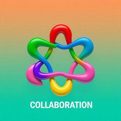 Fototapeta premium teamwork and collaboration concept illustration