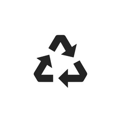 Recycling arrow icon, clean design on transparent background, eco-friendly concept