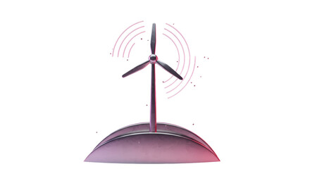 Isolated Holographic Wind Turbine with Energy Rings