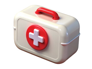 3D Rendering of a Cartoon First-Aid Kit