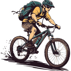 Obraz premium cyclist riding a bicycle