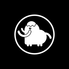 Mammoth elephant logo design.