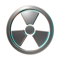 Isolated Radiation Symbol: Warning and Danger