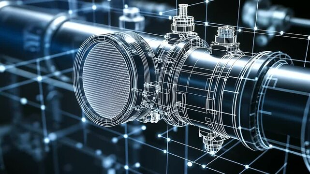 A precise technical illustration of a Y-strainer valve in a plumbing system, including mesh filter details and a cutaway view of the body.
