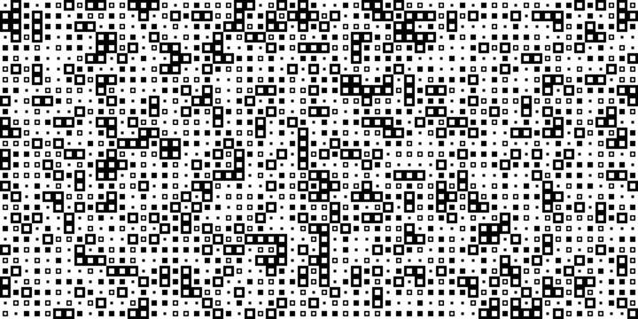Black White Chaotic Square Mosaic Background