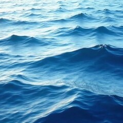 Naklejka premium Abstract blue sea waves with soft ripples and swirls, ocean, aqua, underwater