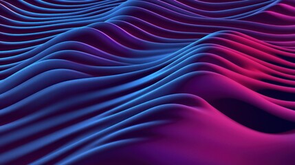 Abstract, vibrant, wavy, gradient, digital, landscape