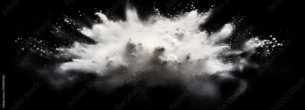 Canvas Prints a soft, cloud-like explosion of finely milled setting powder in mid-air on an isolate background