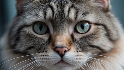 Fototapeta premium Close-up view of the face of a cat.