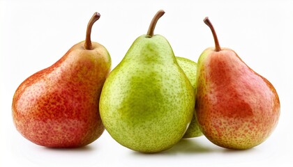 pears on a white
