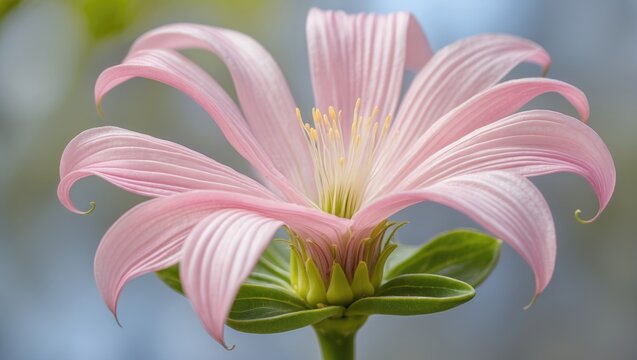 Chilean climbing gazania (Mutisia ilicifolia) flower.