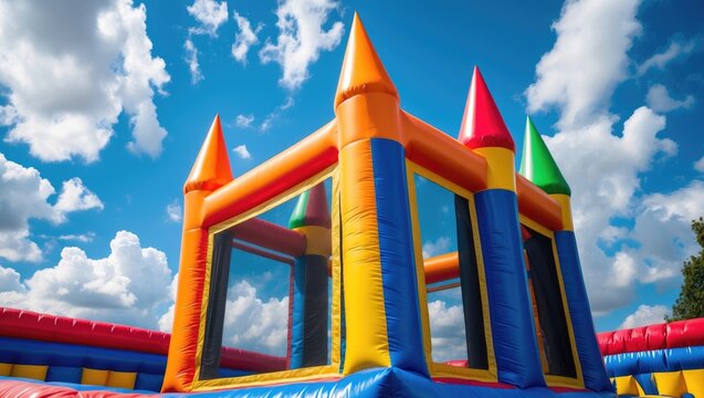 Children's inflatable jump house castle upper section.