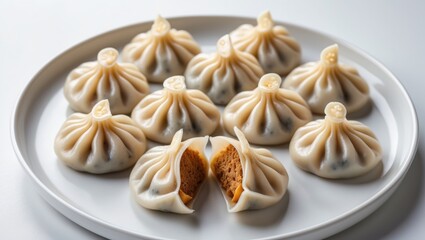 Xiao Long Bao, traditional Chinese dumplings on a plate.