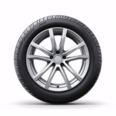 Obraz premium car wheel isolated on white