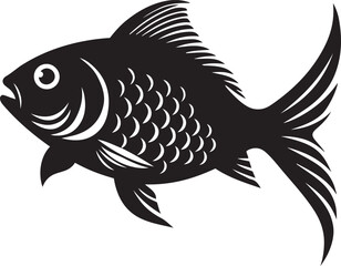 Jumping Fish Silhouette Vector Illustration