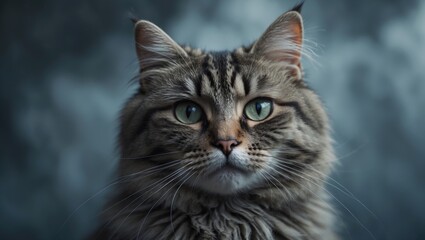 Obraz premium Cat engaged in everyday activities captured up close.